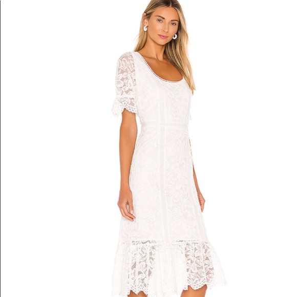 Revolve Just in Lace BB Dakota Midi dress Ivory 8 - Picture 2 of 3